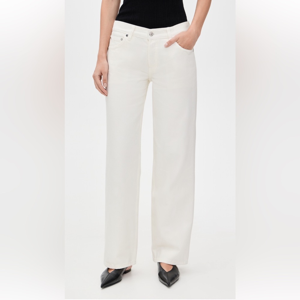 EB Denim White Low Rise Baggy Jeans NWT!